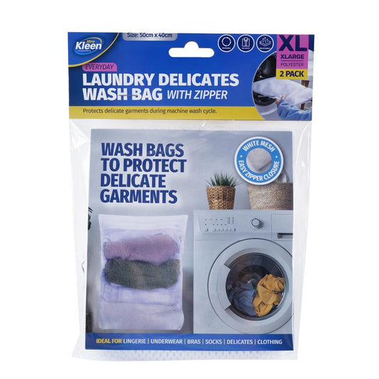 Laundry Delicates Wash Bag w/ Zipper XL  2PK - $1.50 EA / CTN QTY: 12