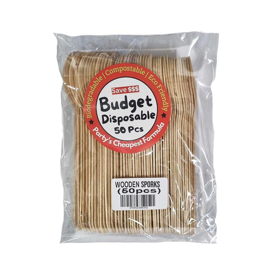 Wooden Spork (50PCS) - $0.99EA / CTN QTY: 40