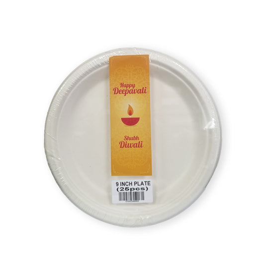 Happy Diwali 9" Round Plate (25PCS) - $2.50 EA / CTN QTY: 16