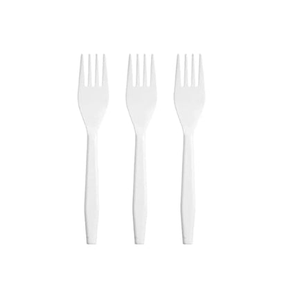 REUSABLE WHITE FORKS (50PK) - $2.99 CTN 20